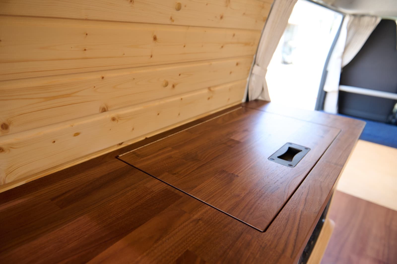 Walnut countertop detail